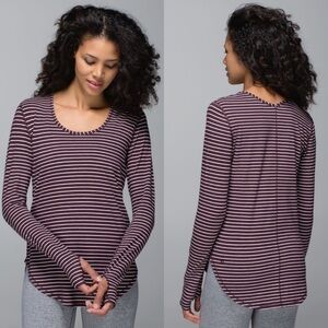 Lululemon Yogini 5 Year Long Sleeve Tee Stripes